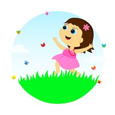 The Girl In The Meadow Stock Photography The Girl In The Meadow Stock Photography