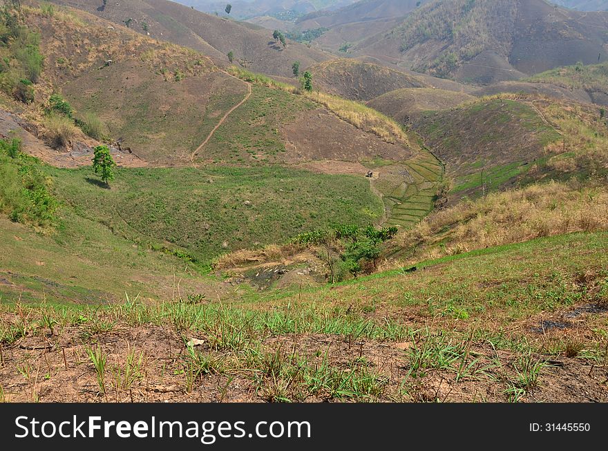 Bald Mountain,Chiang Rai Thailand