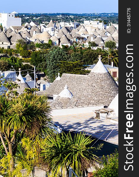 Trulli roofs in Alberobello, southern Italy. UNESCO World Heritage site. Trulli roofs in Alberobello, southern Italy. UNESCO World Heritage site.