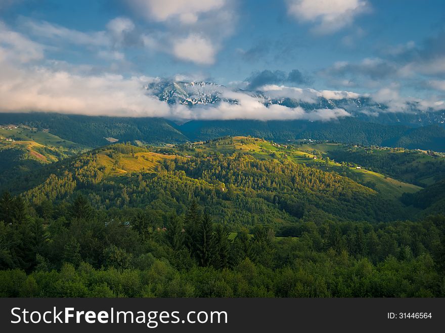 Landscape in Romania with mountains. Landscape in Romania with mountains