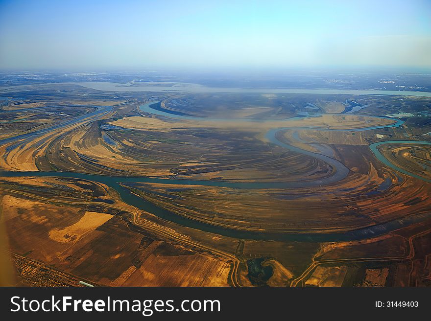 The image taken in china's heilongjiang province,it is aerial photography. The image taken in china's heilongjiang province,it is aerial photography.