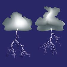 Isolated Lightning And Dark Clouds Stock Image Isolated Lightning And Dark Clouds Stock Image
