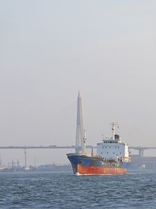 Ship In River Royalty Free Stock Photos Ship In River Royalty Free Stock Photos