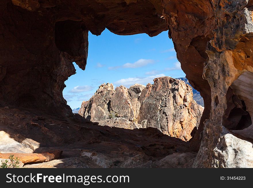 Rock window in Cederberg, South Africa