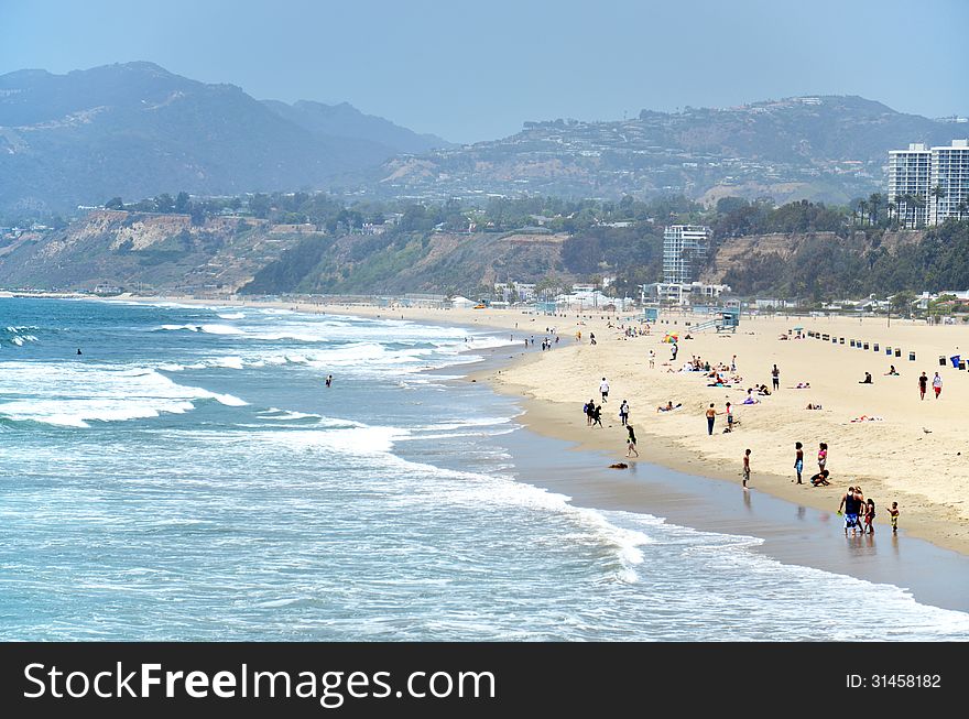 Ocean in Santa Monica, Los Angeles, USA. Ocean in Santa Monica, Los Angeles, USA.