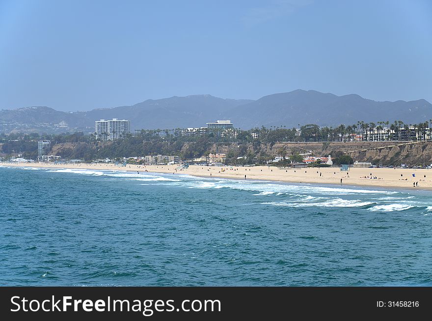 Ocean in Santa Monica, Los Angeles, USA. Ocean in Santa Monica, Los Angeles, USA.