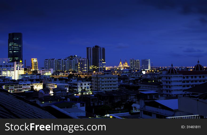 Modern City View Of Bangkok, Thailand