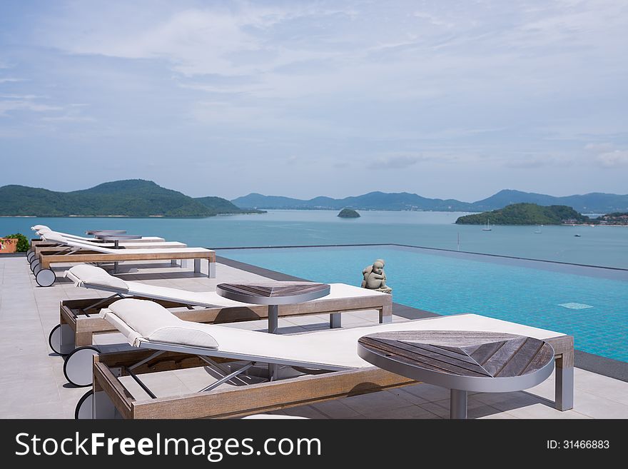 Tropical Hotel Sun Bed And Pool