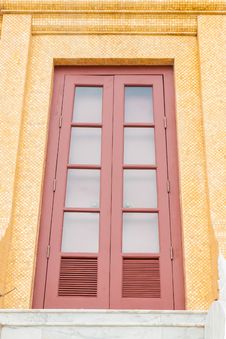 Wood Door Style Thai Temple Stock Photography Wood Door Style Thai Temple Stock Photography