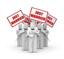 Just Married Royalty Free Stock Photography Just Married Royalty Free Stock Photography