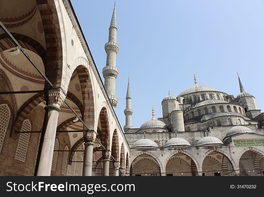 Blue Mosque in Sultan Ahmed in Ä°stanbul Turkey