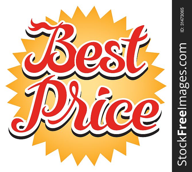 Best price sticker, vector illustration