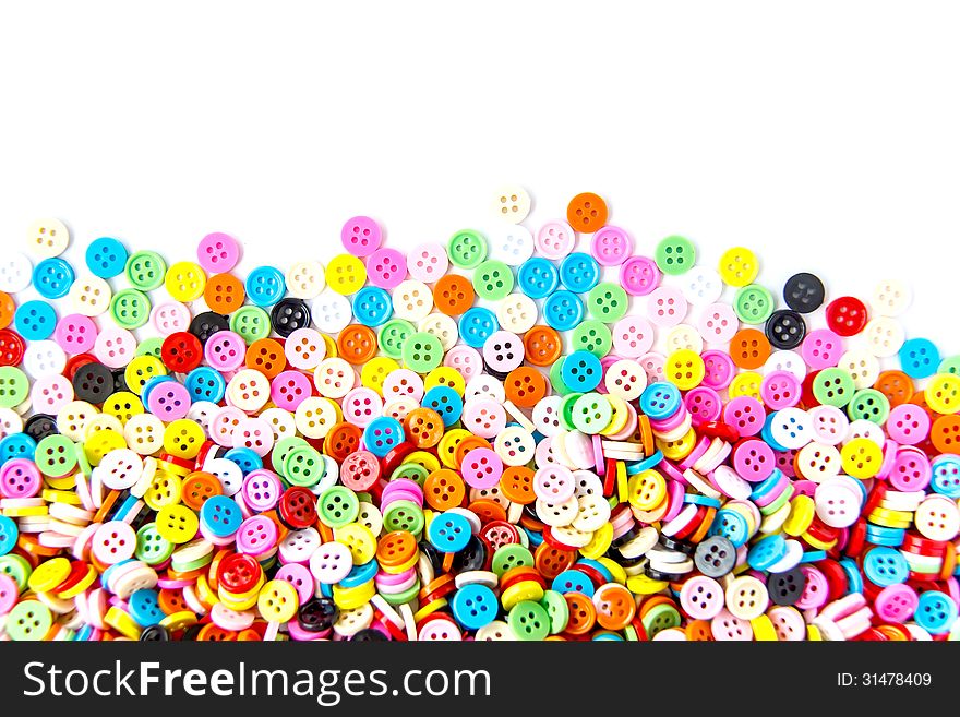 Colorful buttons,  Colorful  Clasper on white background