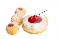 Bakery Food, Cherry Fruit Donut Royalty Free Stock Photo