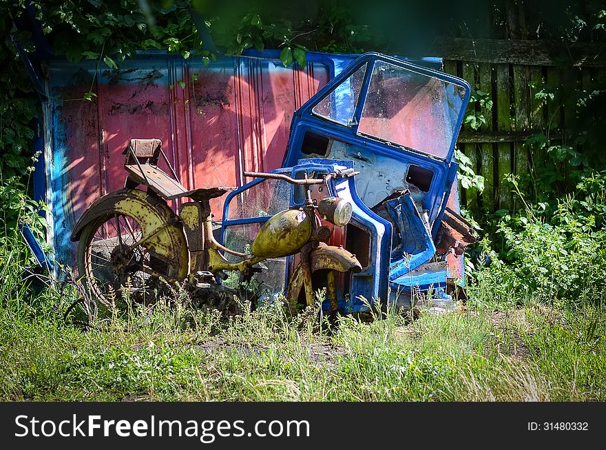 Abandoned Old Motorcycle