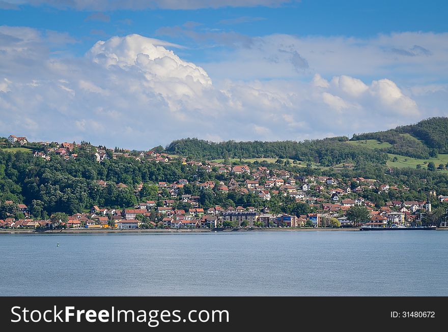 Locality on the Danube shore in Sebia, Europe