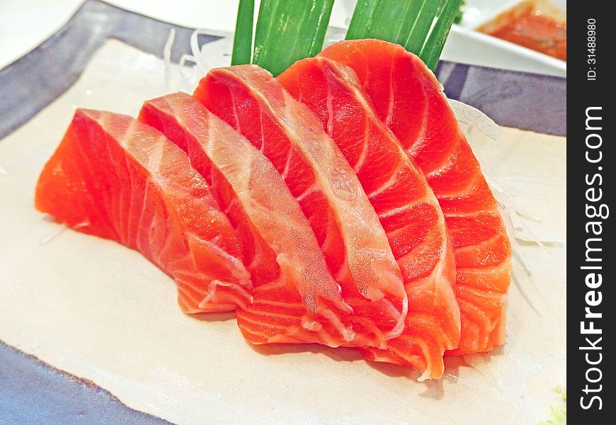 Salmon sashimi