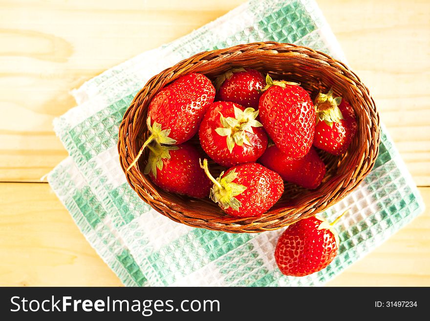 Fresh and tasty strawberries-organic food
