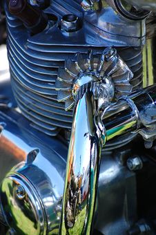 Close Up Triumph Engine 750 Royalty Free Stock Image Close Up Triumph Engine 750 Royalty Free Stock Image