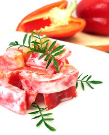 Salad With Red Pepper Royalty Free Stock Photo Salad With Red Pepper Royalty Free Stock Photo