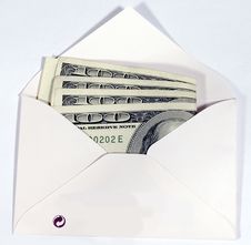 US Dollars In Envelope Royalty Free Stock Photography US Dollars In Envelope Royalty Free Stock Photography