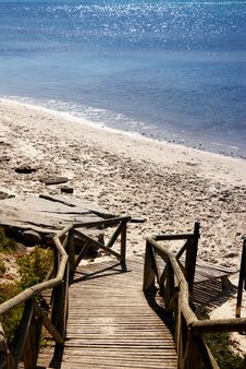 Wooden Path To The Beach Stock Photo Wooden Path To The Beach Stock Photo