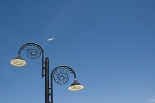 Street Lamp And Gull Stock Image
