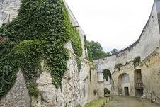 Bottom Of Chateau Brézé Moat Stock Image Bottom Of Chateau Brézé Moat Stock Image