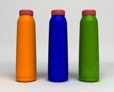 Three Bottles Royalty Free Stock Images
