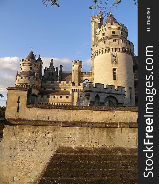 Old fortified Castle, rebuild by Viollet Le Duc. Old fortified Castle, rebuild by Viollet Le Duc
