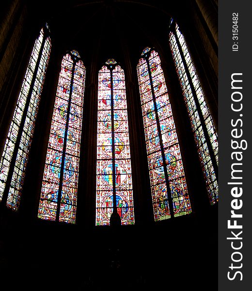 Cathedral of Meaux stained glass. Cathedral of Meaux stained glass