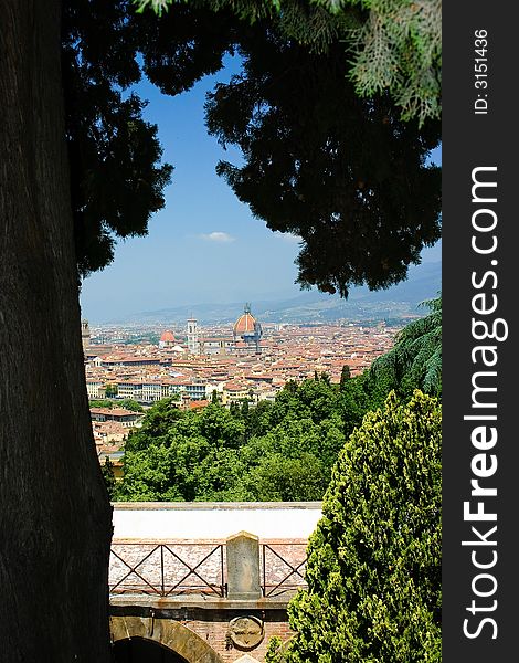 A landscape of Florence shooted from the michelangelo square (Piazzale Michelangelo). A landscape of Florence shooted from the michelangelo square (Piazzale Michelangelo).