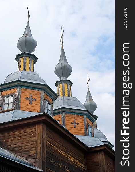 Top of the old orthodox church, Pereyaslav-Khmelnitskiy, Ukraine. Top of the old orthodox church, Pereyaslav-Khmelnitskiy, Ukraine