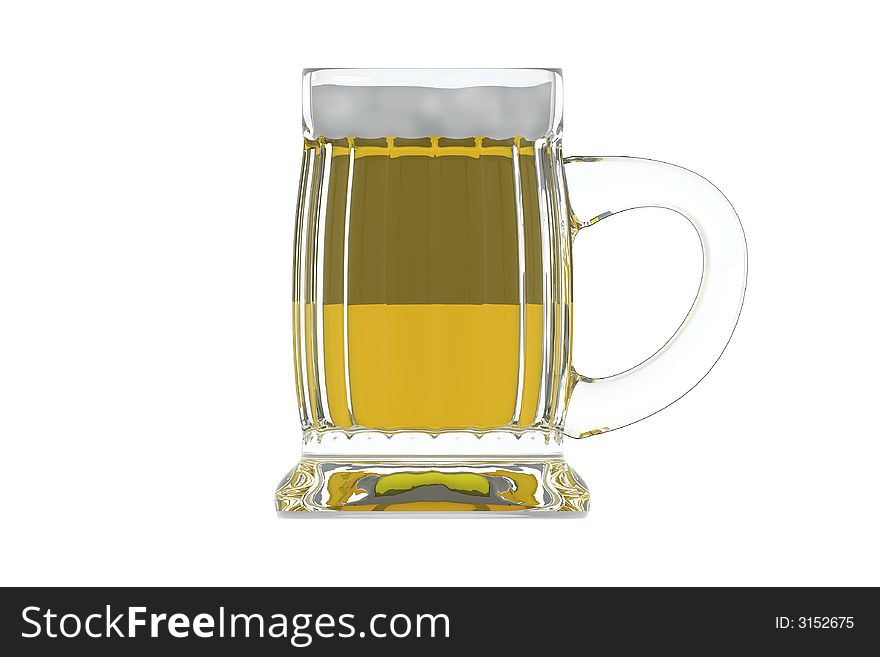 Isolated Beer Mug