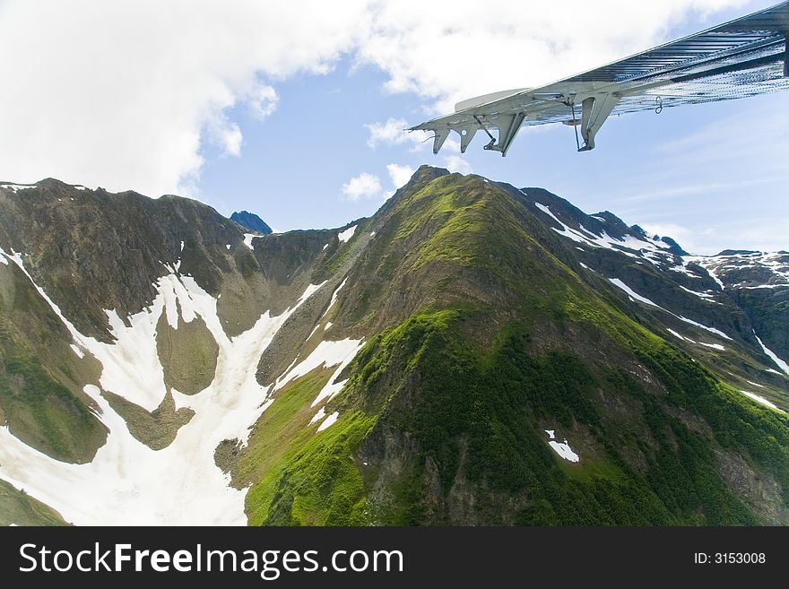 Mountains and Clouds in Alaska