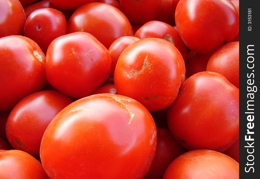 Tomatoes in a box in September 2007 in sicily. Tomatoes in a box in September 2007 in sicily