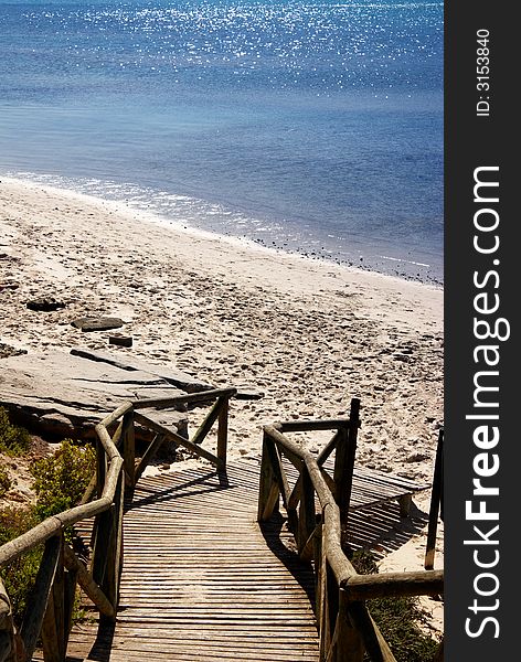 Wooden Path To The Beach