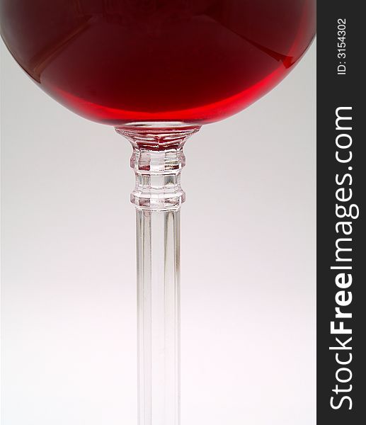 Glass with red wine