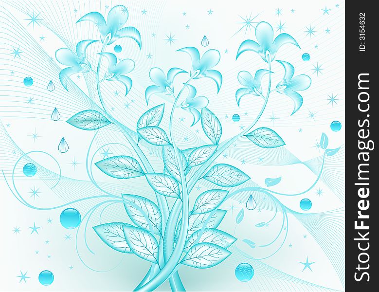 Abstract floral background - vector illustration