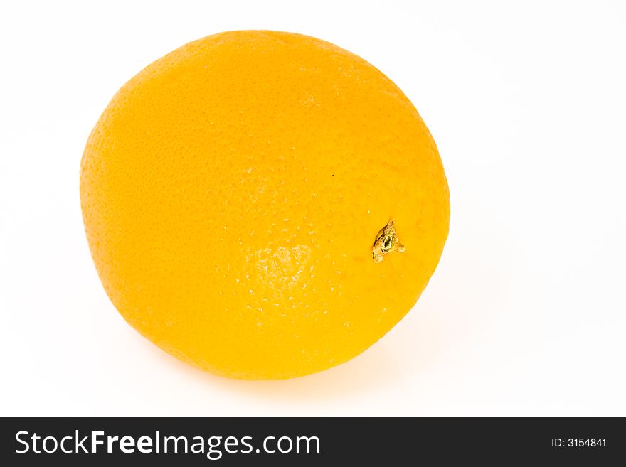 Perfect orange isolated over white background without shadow