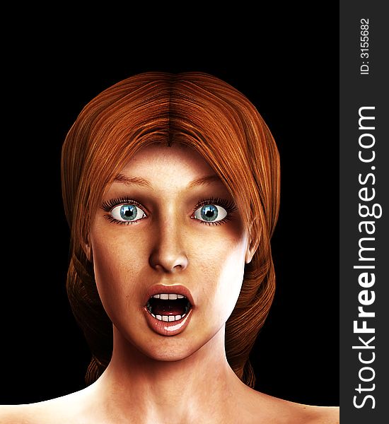 A conceptual image of a women in a state of fear or shock or pain. A conceptual image of a women in a state of fear or shock or pain.