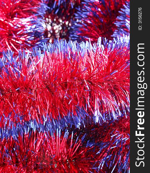 Red - blue pine chain. It is possible to use the background.