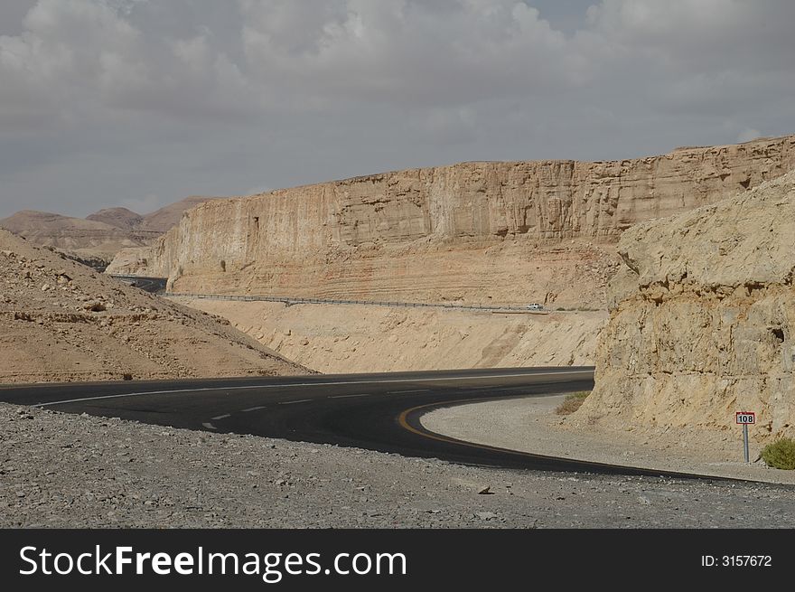 A view of road from the top