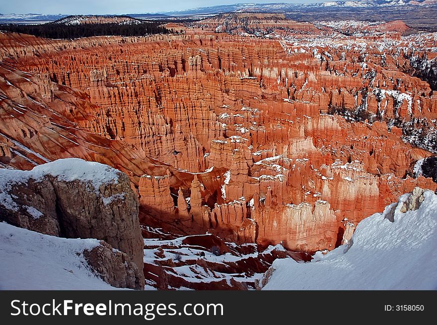 Bryce Canyon Utah Late Afternoon in Winter. Bryce Canyon Utah Late Afternoon in Winter