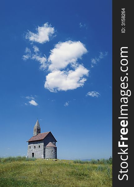 Isolated Romanesque church, Drazovce, Slovakia