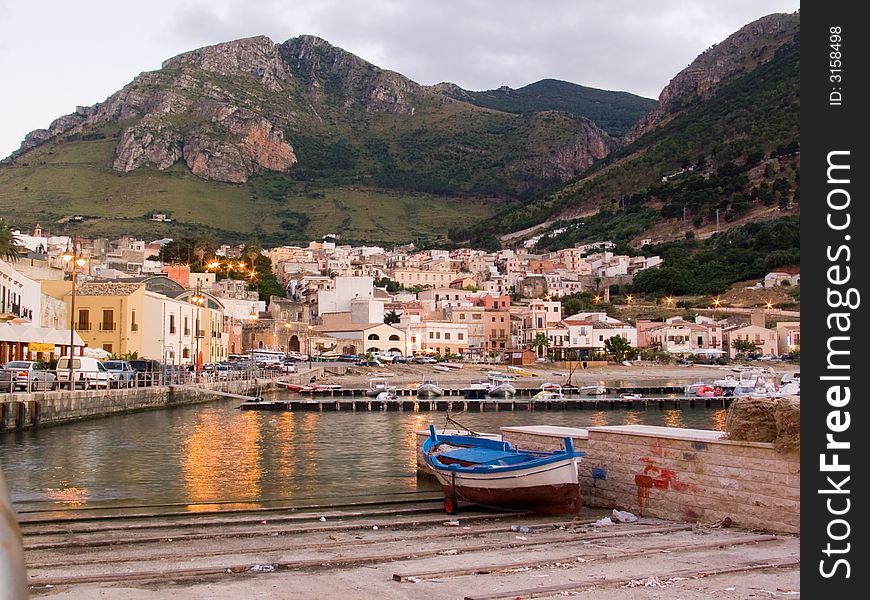 Nice view of the small harbour and surrounding village. Nice view of the small harbour and surrounding village