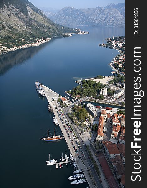 Bay of Kotor in Montenegro. Bay of Kotor in Montenegro