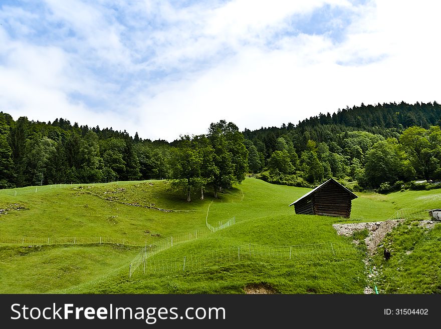 Bavarian countryside near the Partnachklamm. Bavarian countryside near the Partnachklamm