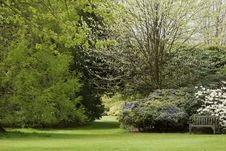Wooden Bench In Tatton Park, UK Royalty Free Stock Image Wooden Bench In Tatton Park, UK Royalty Free Stock Image