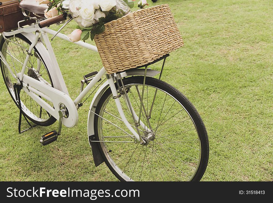 Vintage Bicycle On The Field